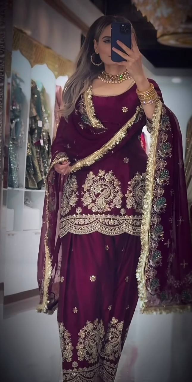 Neo-Classic Sage Couture Salwar Suit